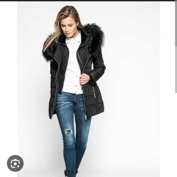 **ISO**Wanted* GUESS Yoko puffer coat with sweetheart faux fur shorter inner li… - Picture 9 of 14